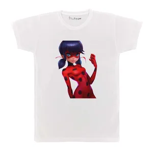 تی شرت بچگانه پرمانه طرح دختر کفشدوزکی کد pmt.5185