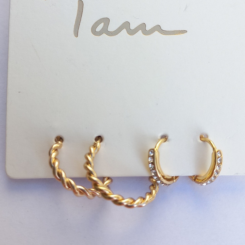 گوشواره زنانه آی ام مدل SMR 0186 مجموعه 2 عددی