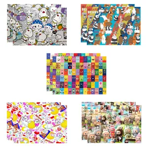 کاغذ کادو تیما مدل کودکانه سایز 50*70 سانتی متر مجموعه 10 عددی