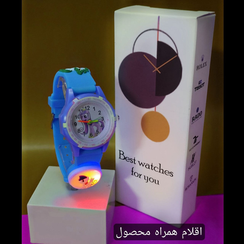 ساعت مچی عقربه ای بچگانه مدل چراغدار 012 ساعت مچی عقربه ای بچگانه مدل چراغدار 012