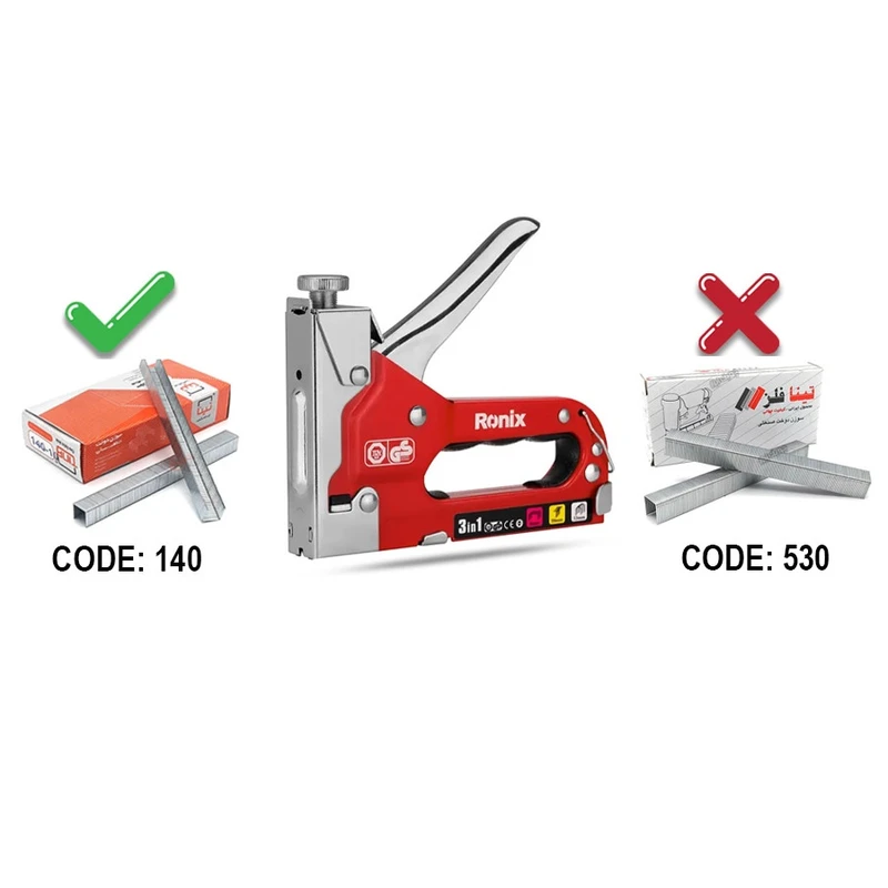 عکس شماره 8 : سوزن منگنه تینا فلز مدل 14010 بسته 2000 عددی