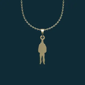 گردنبند طلا 18 عیار زنانه مدوپد مدل مرد کد BB2-1-1082