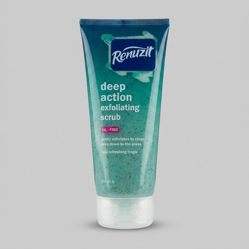 اسکراب لایه بردار روزانه رینوزیت مدل Deep action exfolianting حجم 200 میلی لیتر