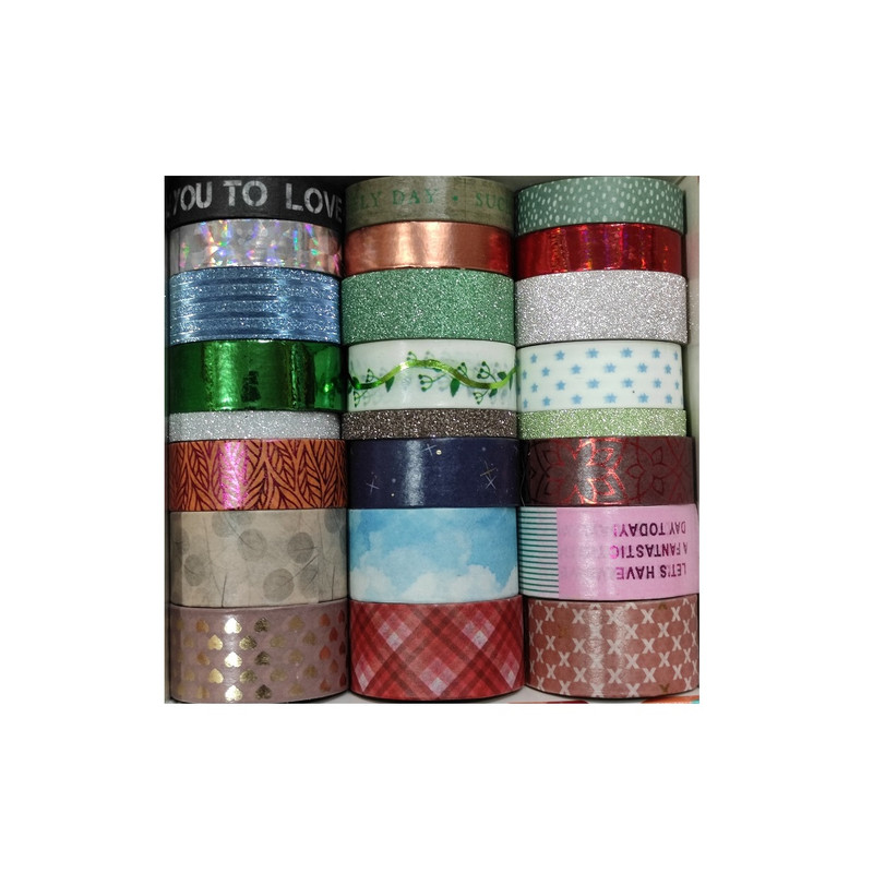 چسب کاغذی مدل واشی عرض 1 سانتی متر بسته 24 عددی