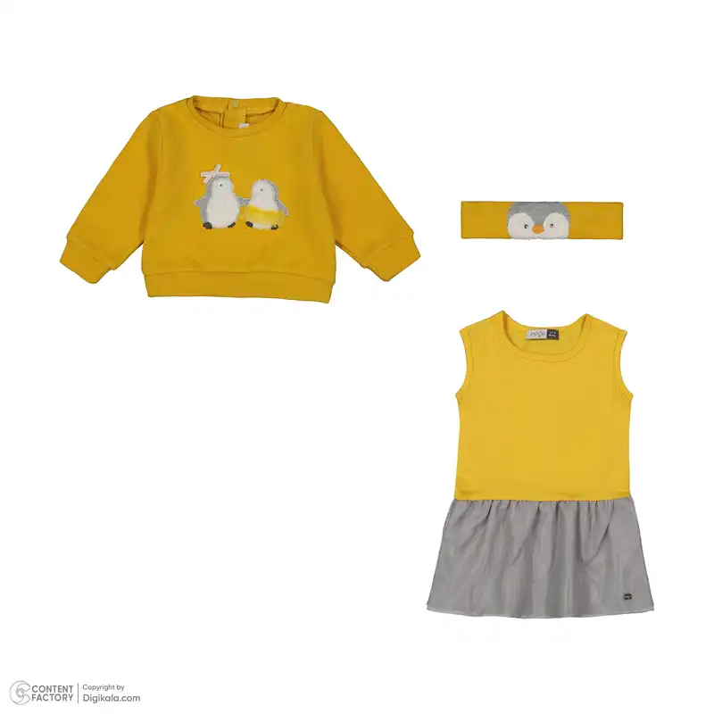 ست 3 تکه لباس نوزادی ایندیگو مدل 23162