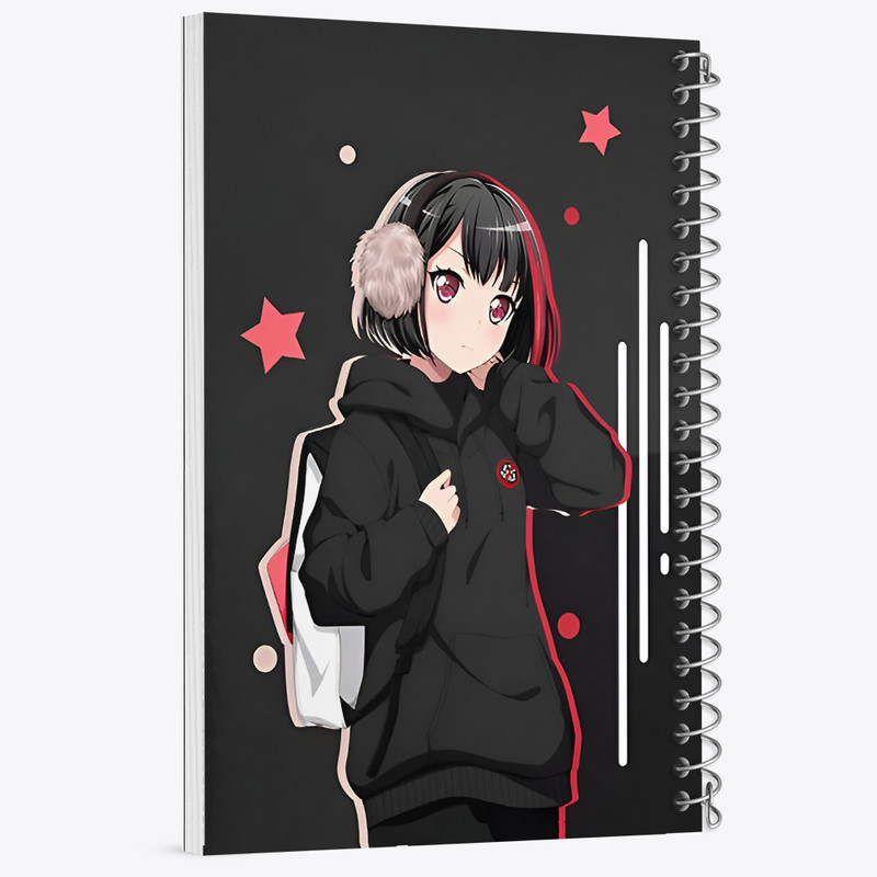 دفتر مشق 100 برگ خندالو طرح دختر انیمه ای کد N3394