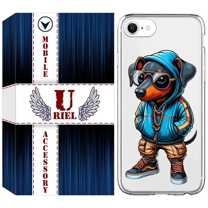 کاور یوریل مدل Clear کد 49 طرح سگ مناسب برای گوشی موبایل اپل iPhone 7 / iPhone 8 / SE 2020 / SE 2022
