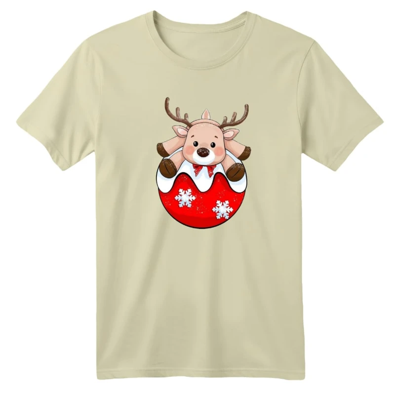 تی شرت آستین کوتاه بچگانه مدل گوزن کریسمس کد 4