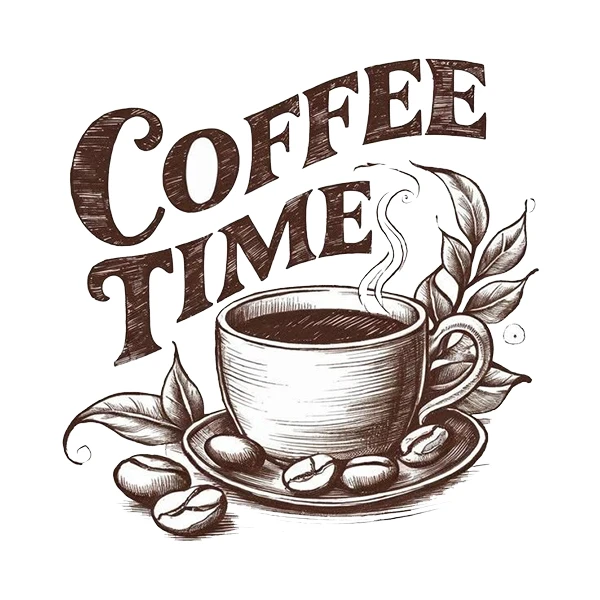 استیکر پارچه و لباس پاد آفرین طرح کافی COFFEE کد 3281