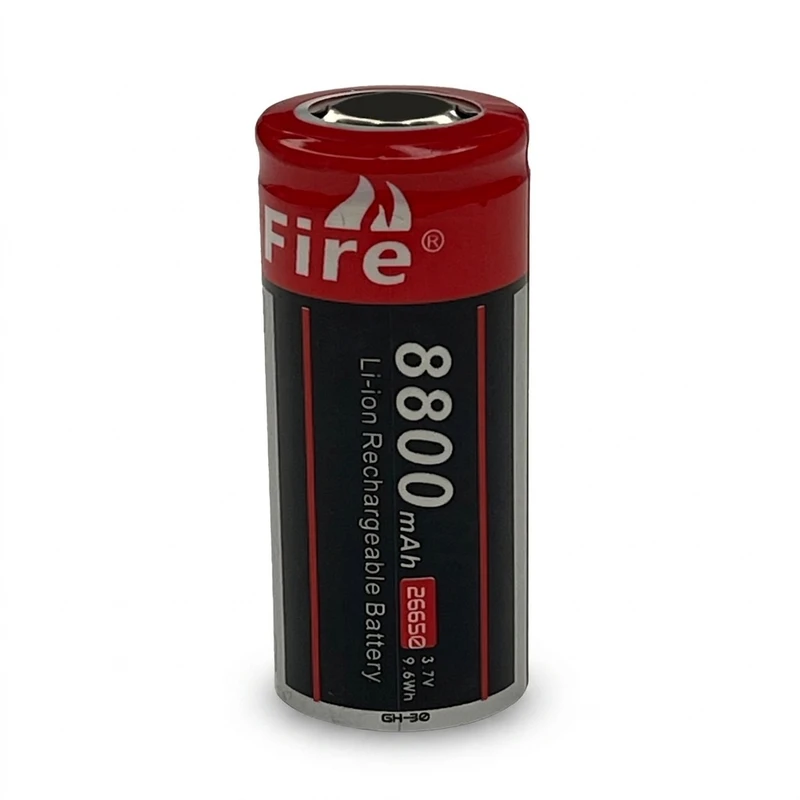 باتری لیتیوم یون قابل شارژ کولیت فایر مدل 26650 کد 3.7v ظرفیت 8800 میلی‌آمپرساعت