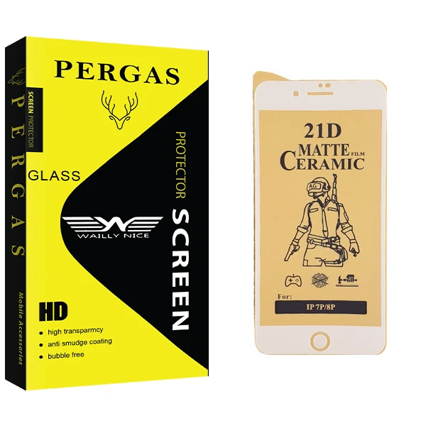 محافظ صفحه نمایش سرامیکی وایلی نایس مدل Pergas Glass مناسب برای گوشی موبایل اپل iPhone 7 Plus