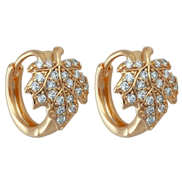 گوشواره زنانه ژوپینگ مدل برگ پاییزی کد E4244