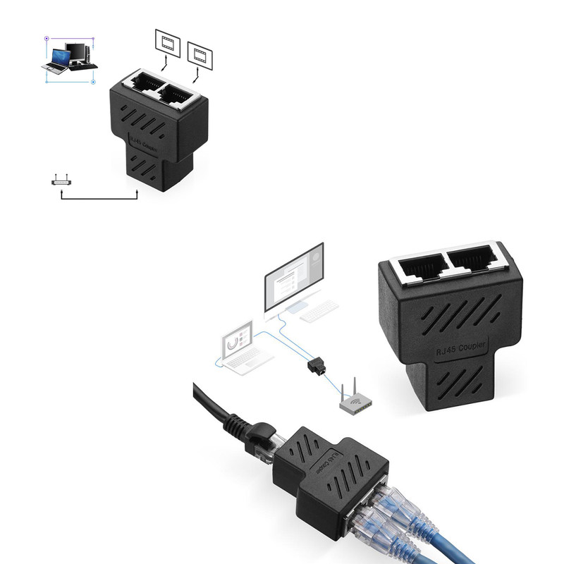 قیمت و خرید مبدل 1 به 2 RJ45 مکا مدل MR