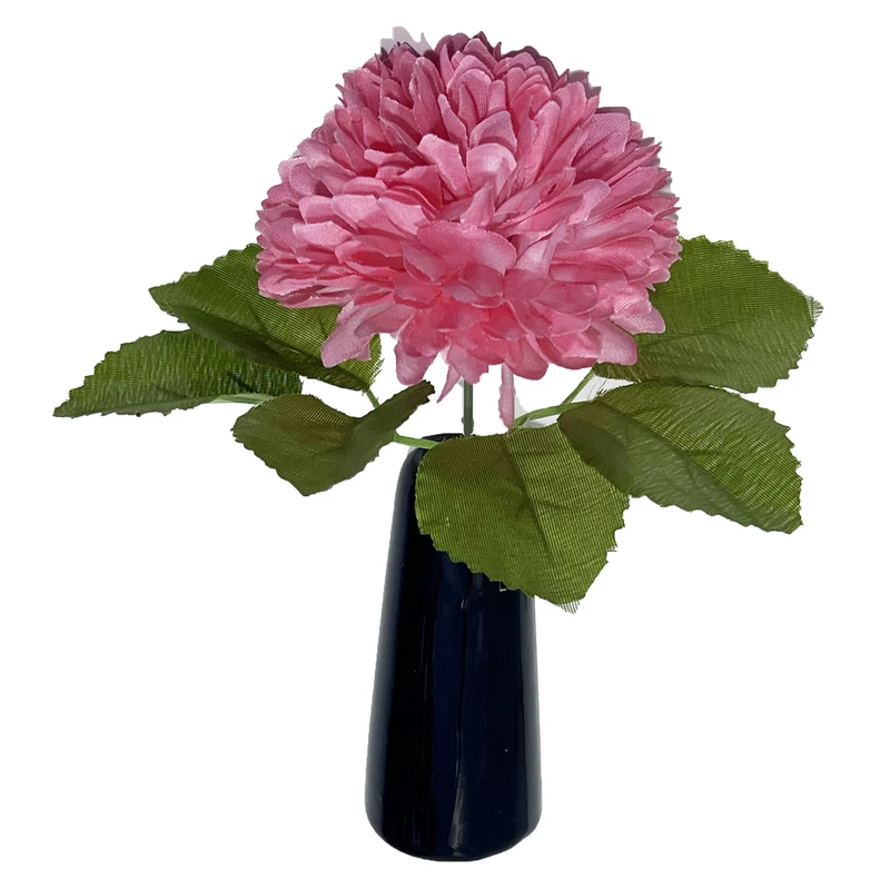 گلدان به همراه گل مصنوعی مدل داوودی مخروطی