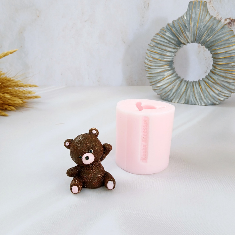 قالب شمع کوشا اکسسوری مدل خرس تدی کد 03