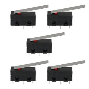 میکرو سوئیچ اهرم دار مدل 5A-125-250V-28mm بسته 5 عددی