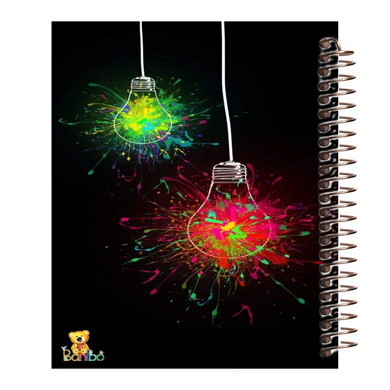 دفتر مشق 100 برگ بانیبو طرح  لامپ کد 515