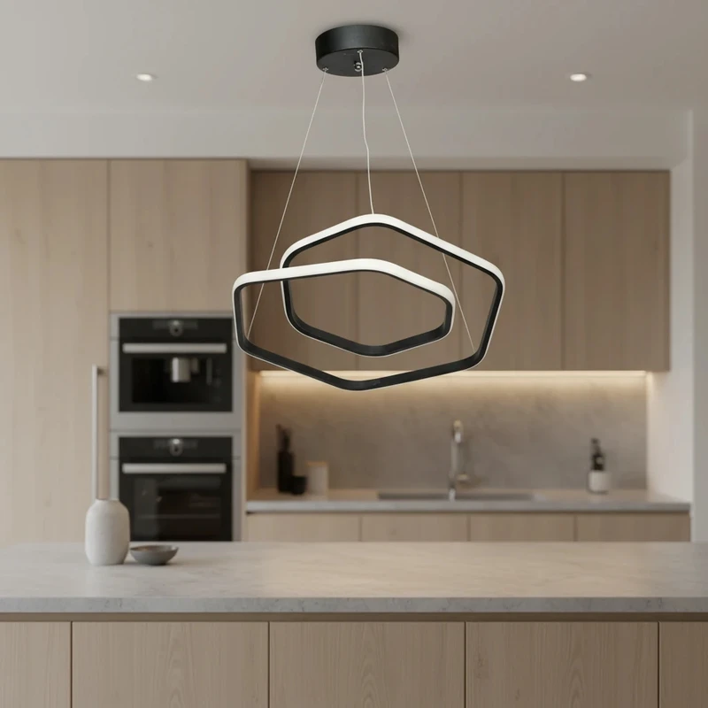 لوستر آویز مدرن نورازما رشکان مدل TUDELI/HEXAGON