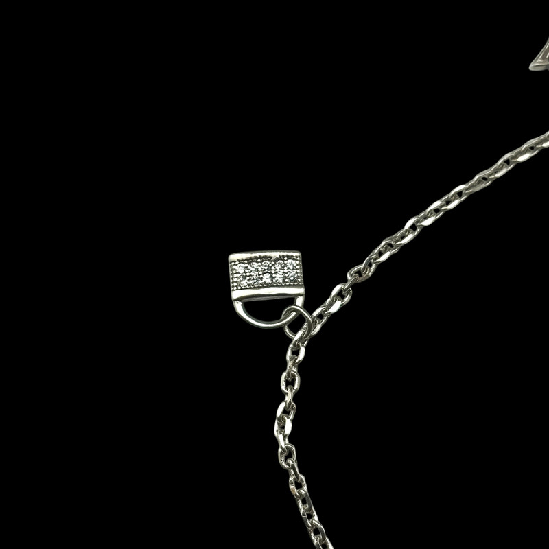 پابند نقره زنانه مدل تاج کد 003