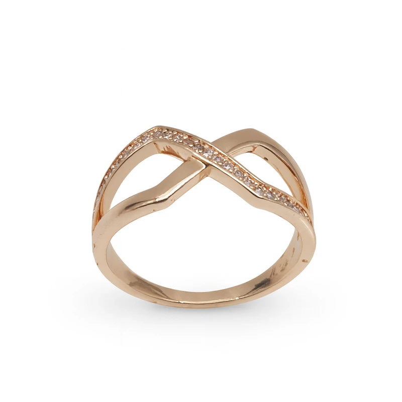 انگشتر زنانه مدل ضربدری کد 4191 cm