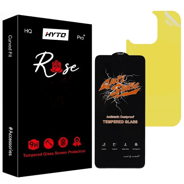 محافظ صفحه نمایش هیتو مدل Rose Antistatic Guard مناسب برای گوشی موبایل اپل iphone 16 Pro Max به همراه محافظ پشت گوشی