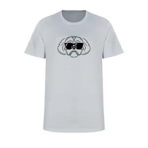 تی شرت آستین کوتاه زنانه مدل سگ کوچولو  کد L290 رنگ طوسی