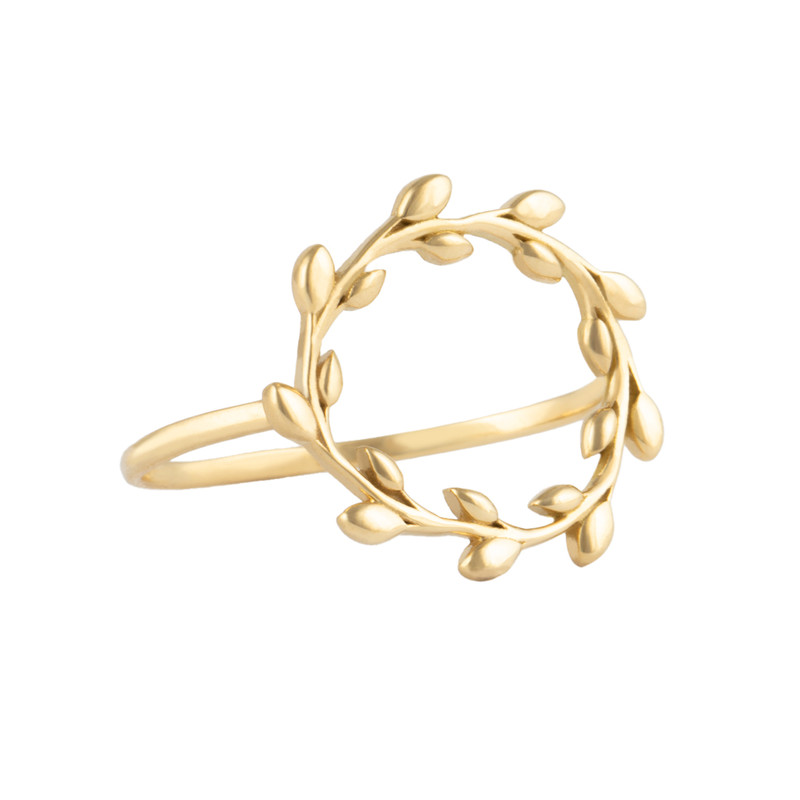 انگشتر طلا 18 عیار زنانه بان گالری مدل خزان سایز 54