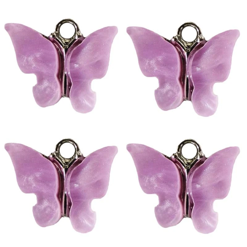 آویز گردنبند دخترانه مدل پروانه رویایی کد 171 بسته 4 عددی