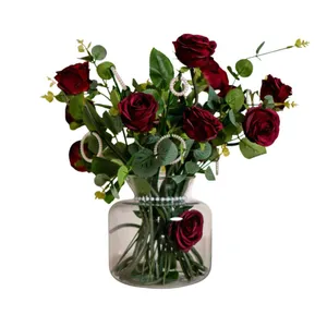 گلدان به همراه گل مصنوعی مدل 024