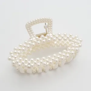 کلیپس مو دخترانه مدل مروارید طرح بیضی كد KLP653