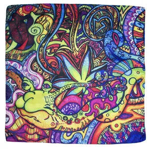 دستمال سر و گردن طرح برگ 