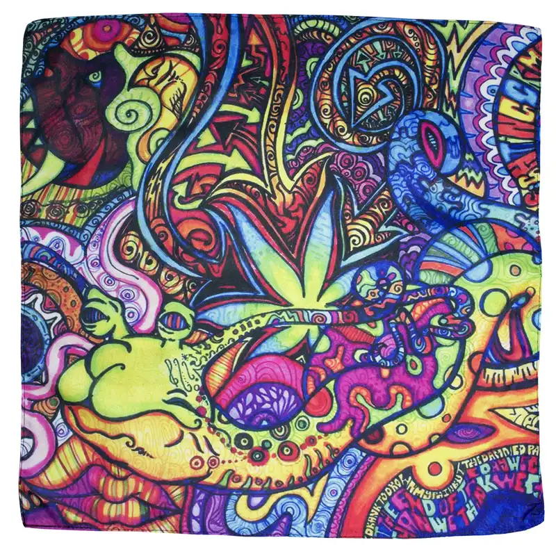 دستمال سر و گردن طرح برگ