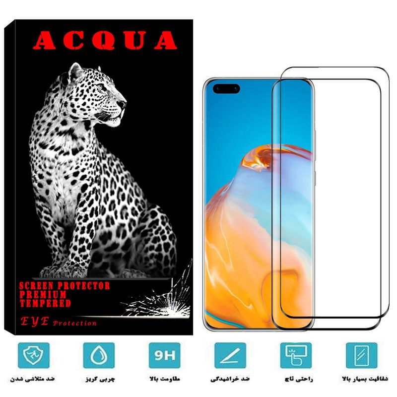 محافظ صفحه نمایش آکوا مدل HW مناسب برای گوشی موبایل هوآوی P40 بسته 2 عددی