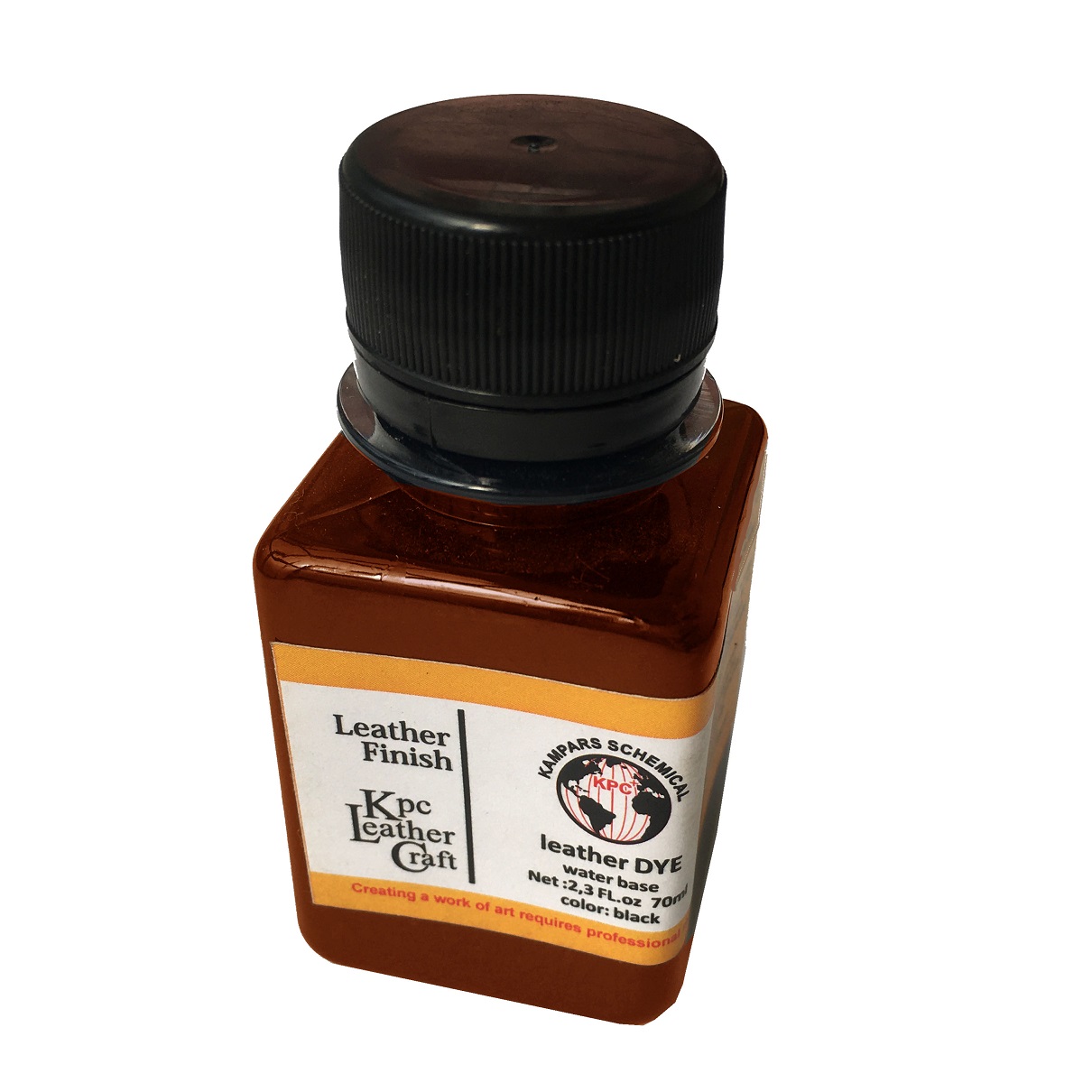 رنگ عسلی رویه چرم طبیعی مدل KPC-Honey70ml حجم 70 میلی لیتر
