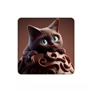 زیرلیوانی طرح گربه شکلاتی کد 6145996