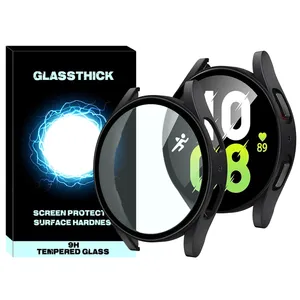 کاور گلستیک مدل PC-Bumper-GL مناسب برای ساعت هوشمند سامسونگ Galaxy Watch 5 40mm به همراه محافظ صفحه نمایش