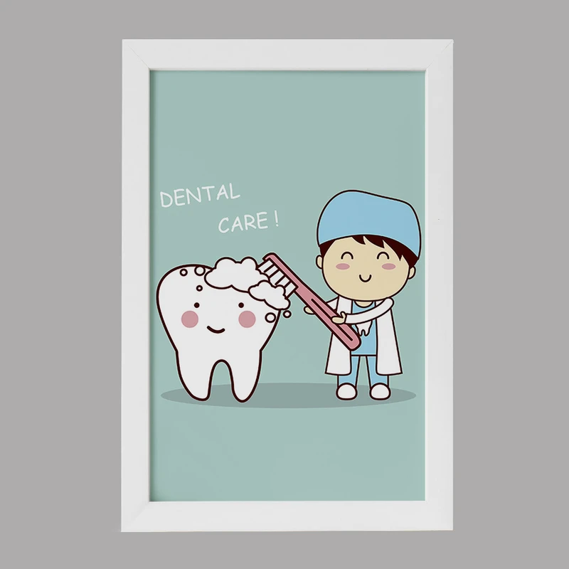 تابلو کودک خندالو مدل دندان و دندان پزشکی کودکانه کد 36693