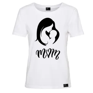 تی شرت آستین کوتاه زنانه مدل BEST MOM کد B0150 رنگ سفید