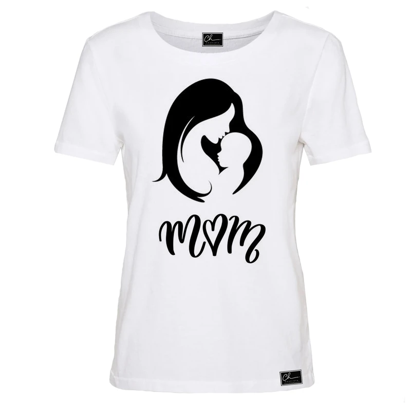 تی شرت آستین کوتاه زنانه مدل BEST MOM کد B0150 رنگ سفید