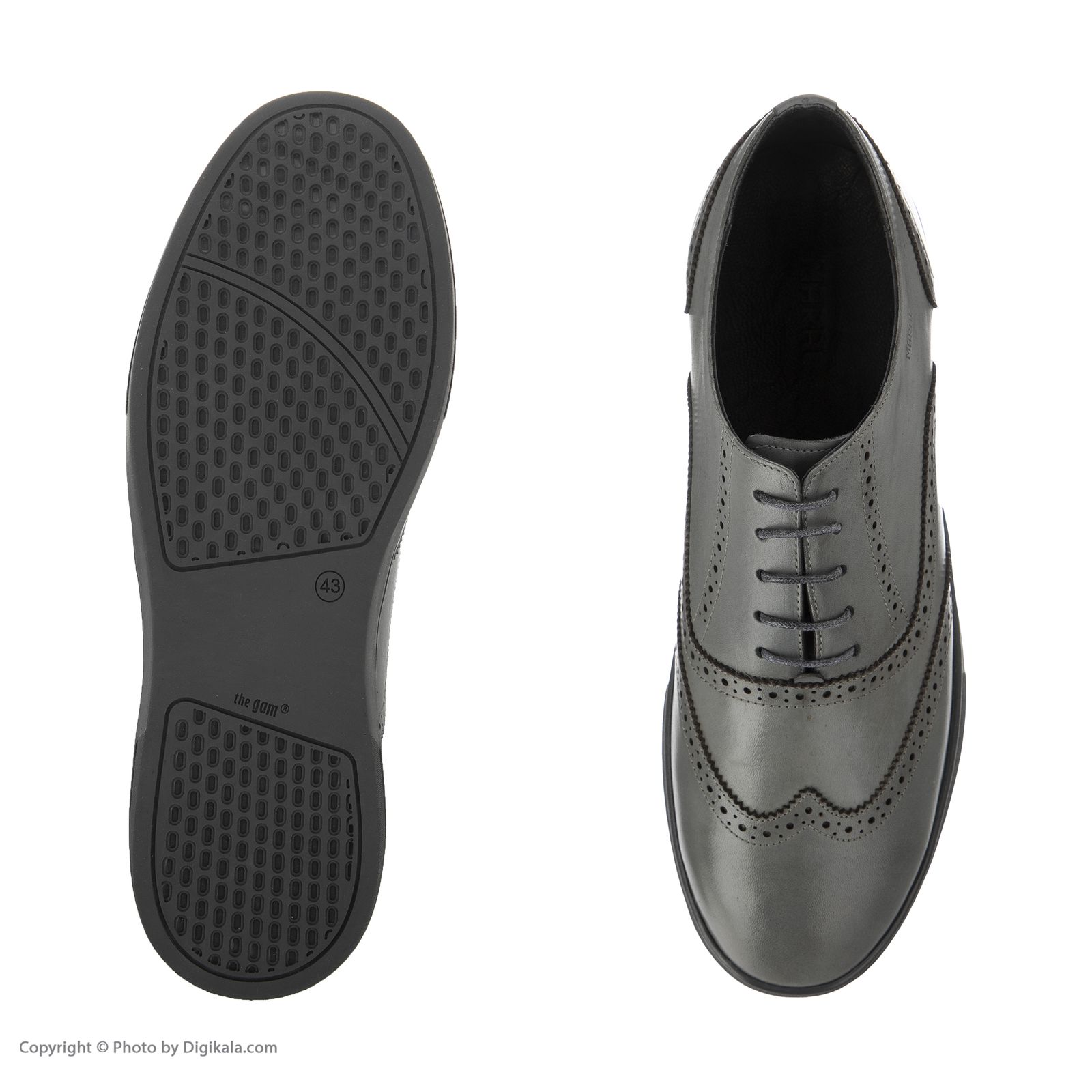 کفش روزمره مردانه مارال چرم مدل تورین 3100-Gray -  - 6