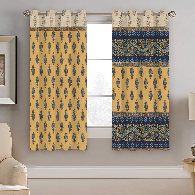 پرده نیروانا طرح سنتی  مدل هازان کد 4888 سایز 140×200 سانتی متر