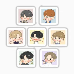 استیکر لپ تاپ و موبایل بووم طرح گروه موسیقی  کد mm34 مجموعه 6 عددی