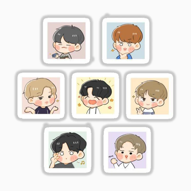 استیکر لپ تاپ و موبایل بووم طرح گروه موسیقی  کد mm34 مجموعه 6 عددی