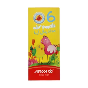 مداد رنگی 6 رنگ آریا مدل 3071
