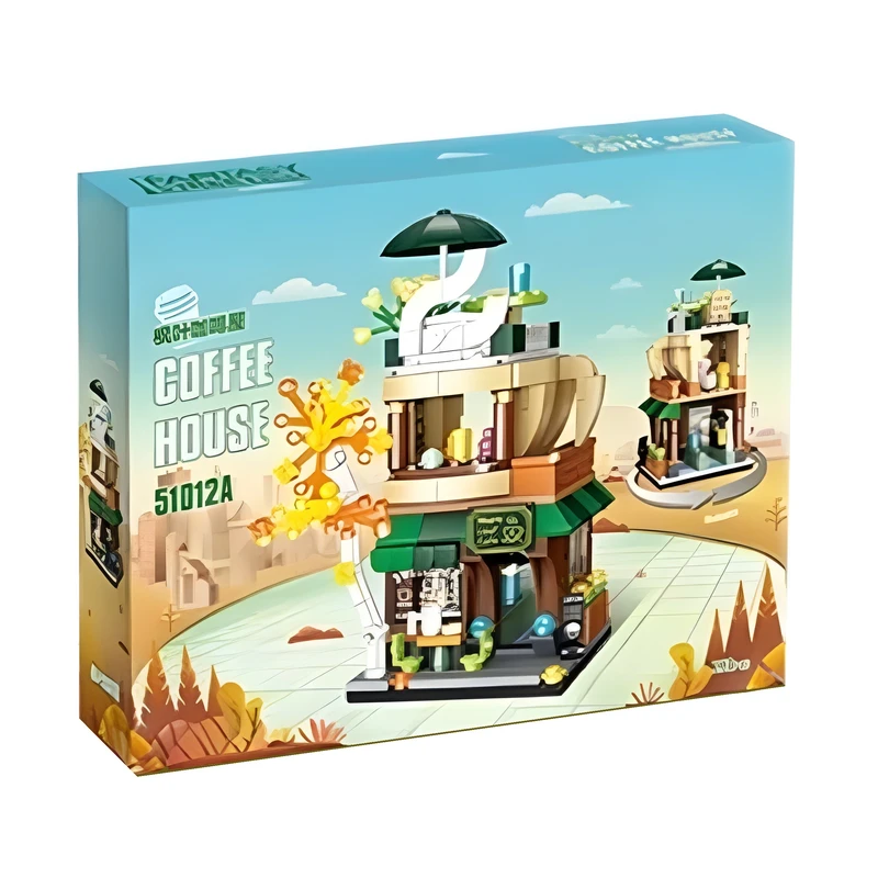 ساختنی 293 تکه مدل کافی شاپ طرح GUDI COFFEE SHOP کد 51012A