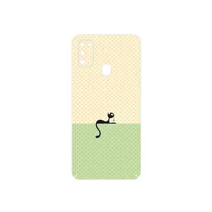 MAHOOT Minimal Internet Cat Icon Cover Sticker for Samsung Galaxy M21