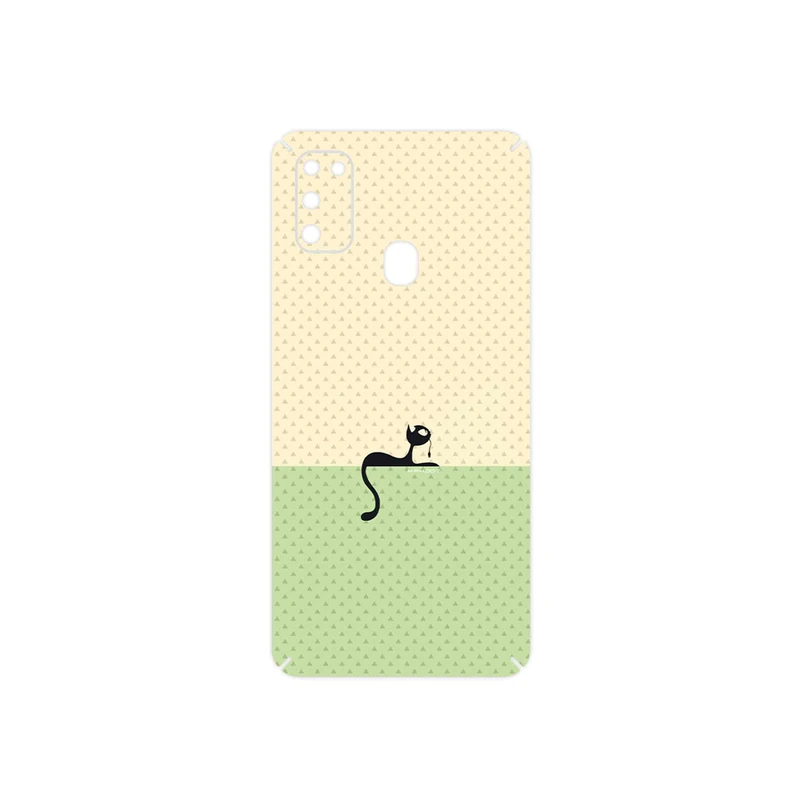 برچسب پوششی ماهوت مدل Minimal Internet Cat Icon مناسب برای گوشی موبایل سامسونگ Galaxy M21