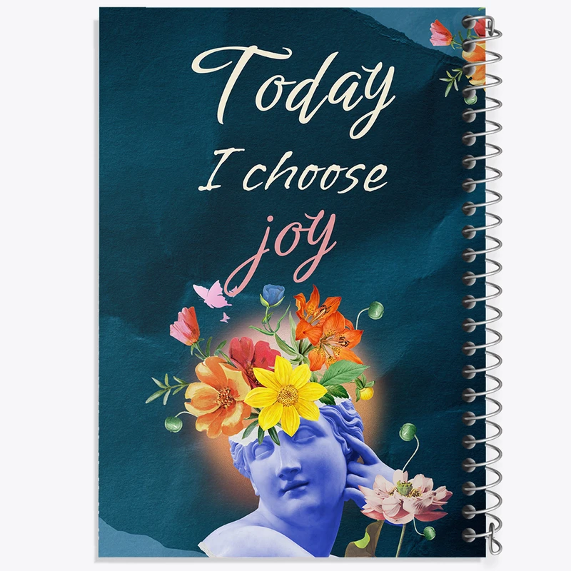 دفتر ژورنال نویسی 50 برگ خندالو مدل نقطه ای طرح Today I Choose Joy کد N2318