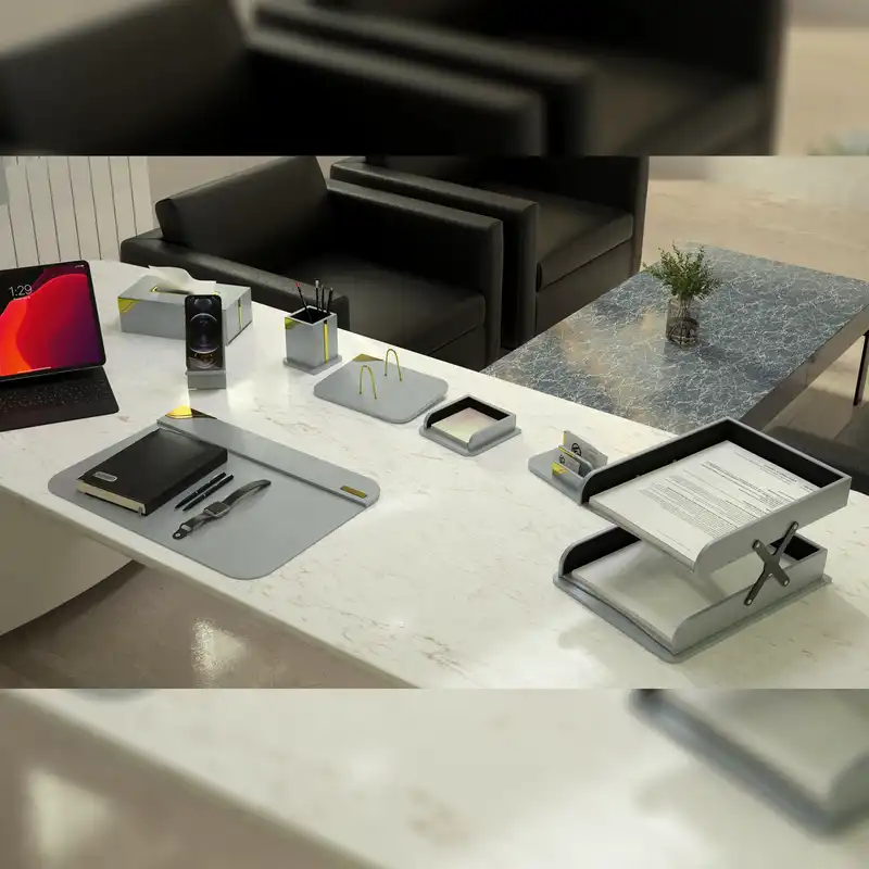 ست لوازم اداری رومیزی آونگ دکو مدل M7gr مجموعه 8 عددی