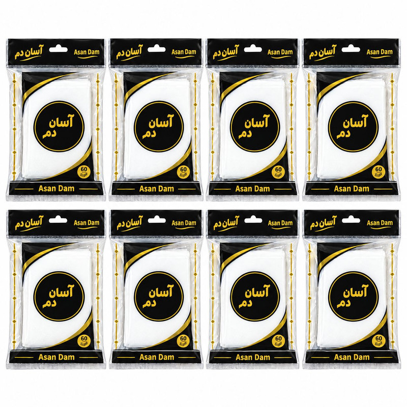 فیلتر چای آسان دم مدل کیسه ای 8 بسته 60 عددی 